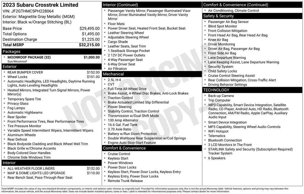 Certified Used 2023 Gray Subaru Limited image 6