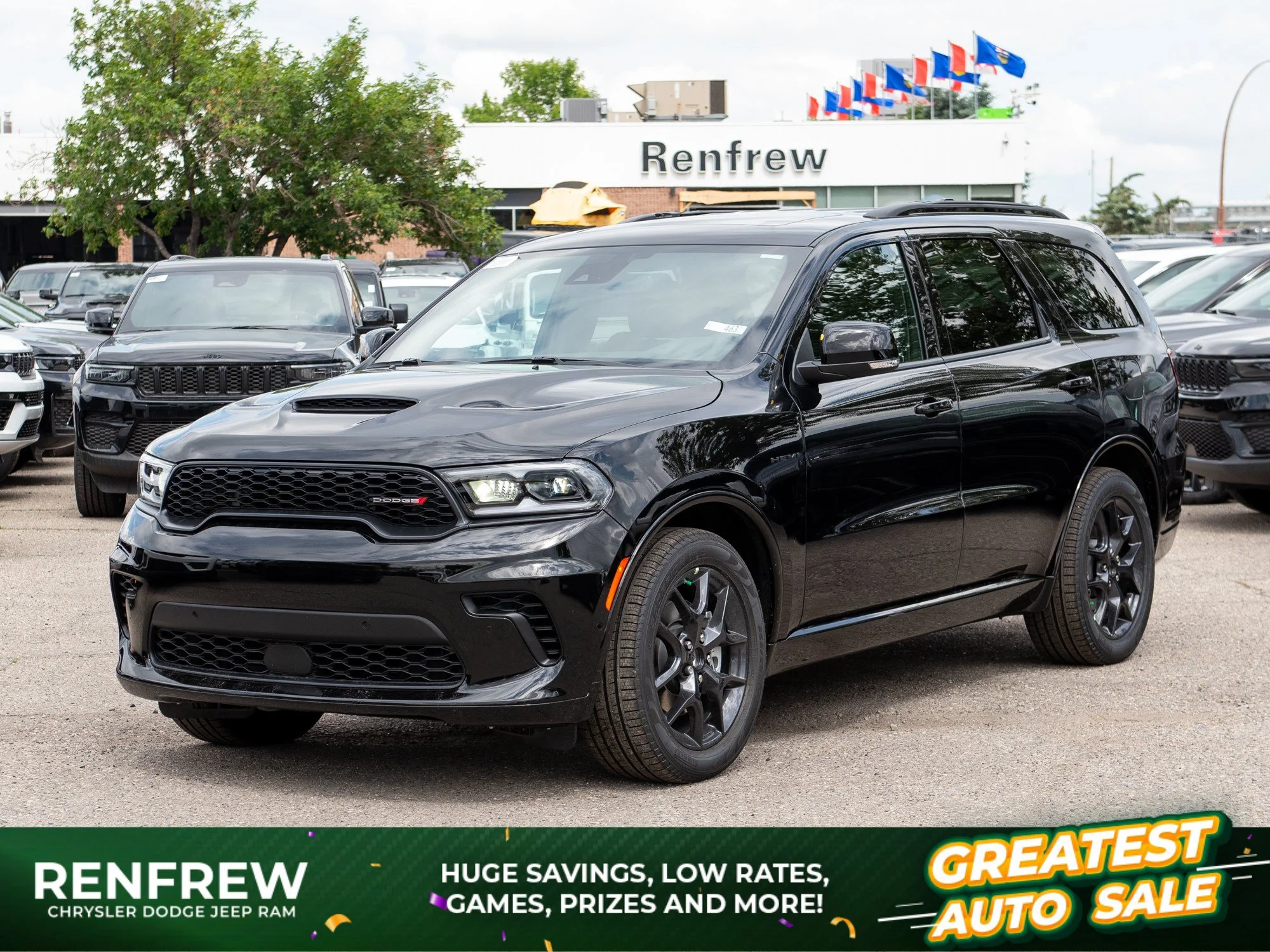 New 2026 Black Dodge GT HEMI V8 Premium* AWD, Sunroof, Harman/Kardon, Suede Headliner image 1