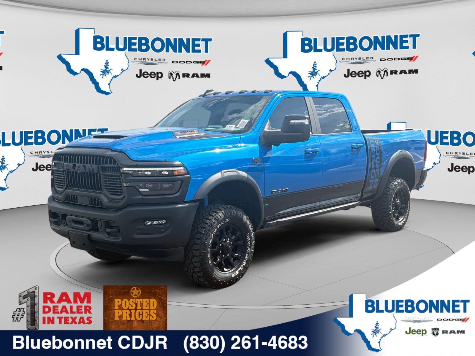 New 2027 Hydro Blue Pearl-Coat Paint RAM Power Wagon Hemi image 1
