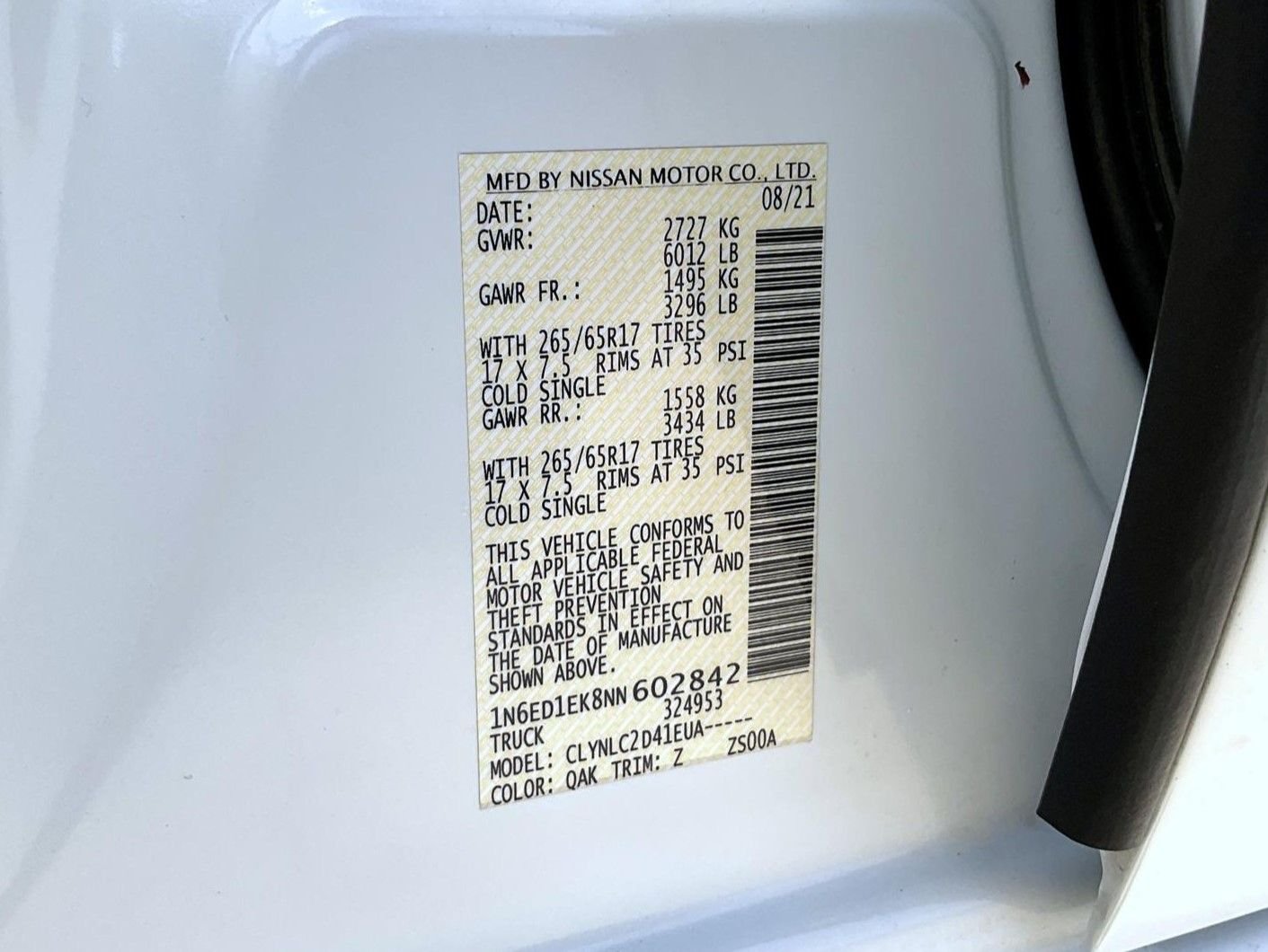 Used 2022 White Nissan SV image 26