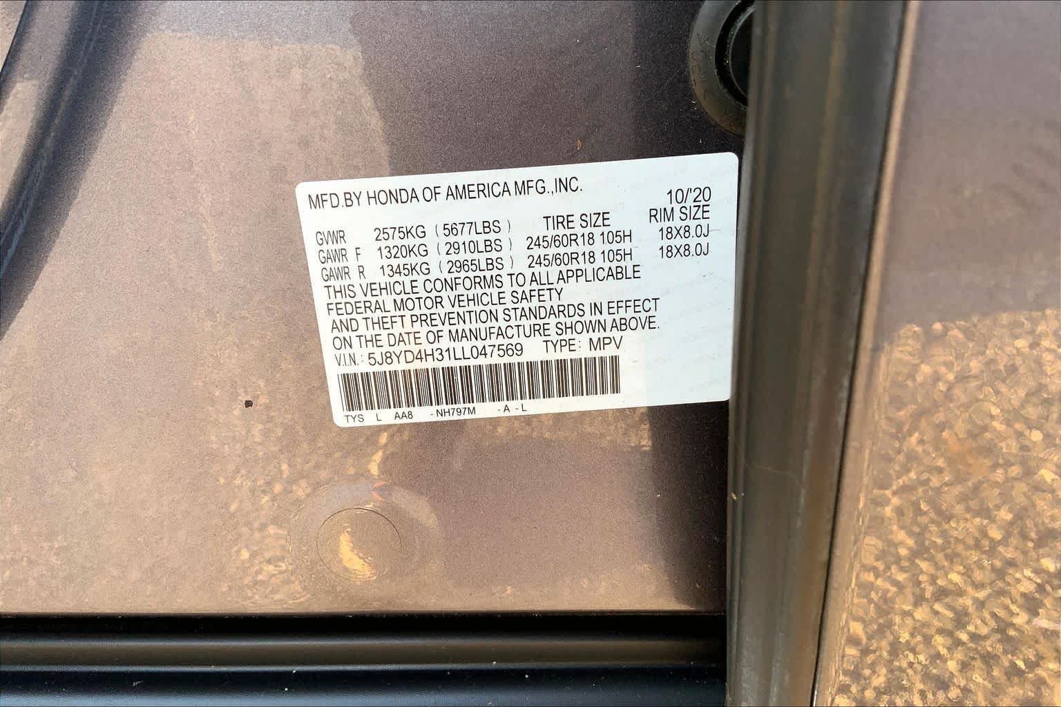Used 2020 Modern Steel Metallic Acura  image 29