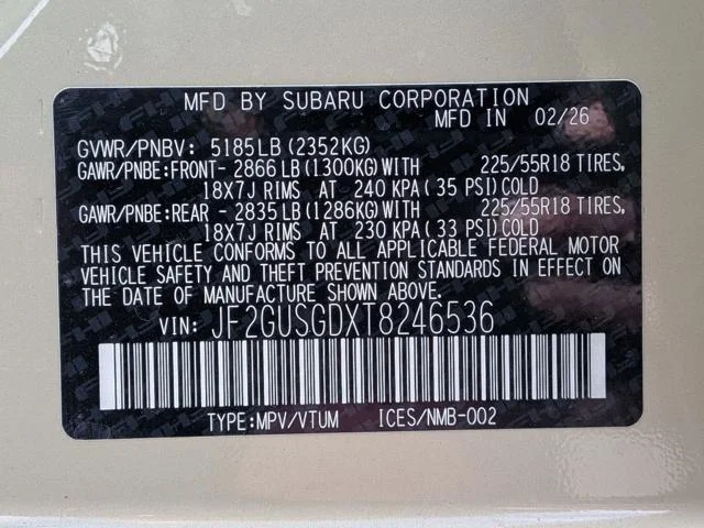 New 2026 SAND DUNE PEARL Subaru Sport Hybrid image 54
