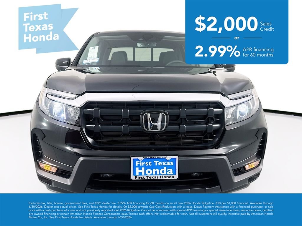 New 2026 Crystal Black Pearl Honda RTL image 2
