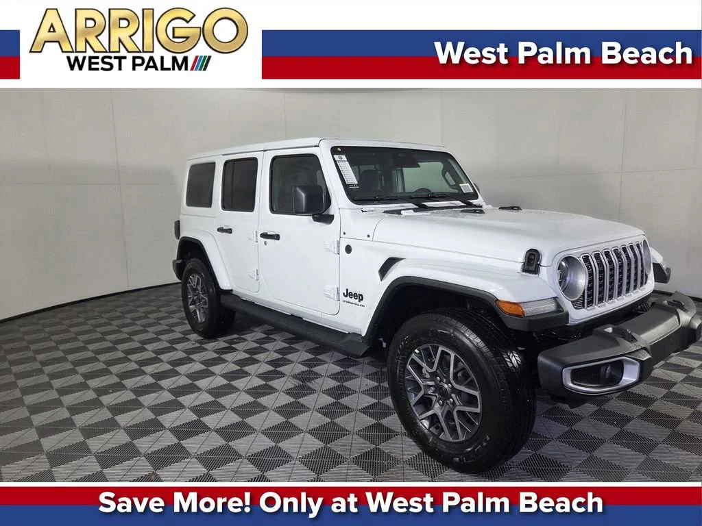 New 2026 Bright White Clear-Coat Exterior Paint Jeep Sahara image 1