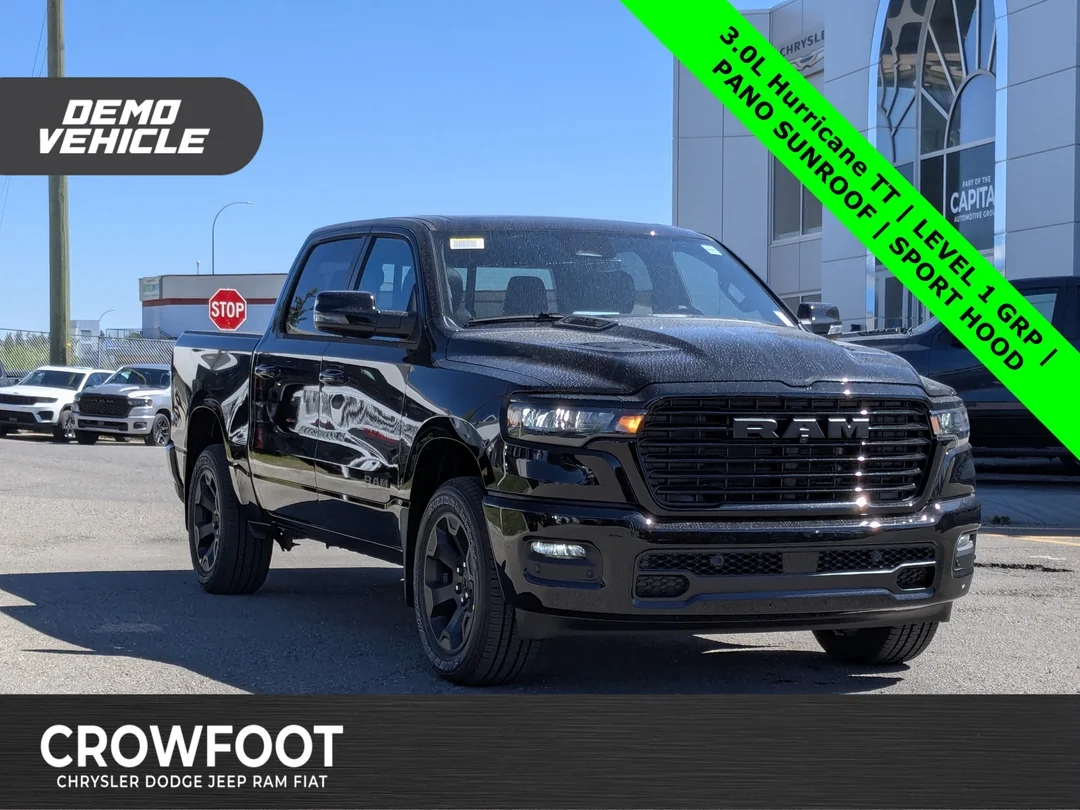 New 2026 Black RAM Sport - - 14.4 Display - 19 Spkr Harmon/Kardon - Pano Sunroof - Power Tailgate & More! image 1
