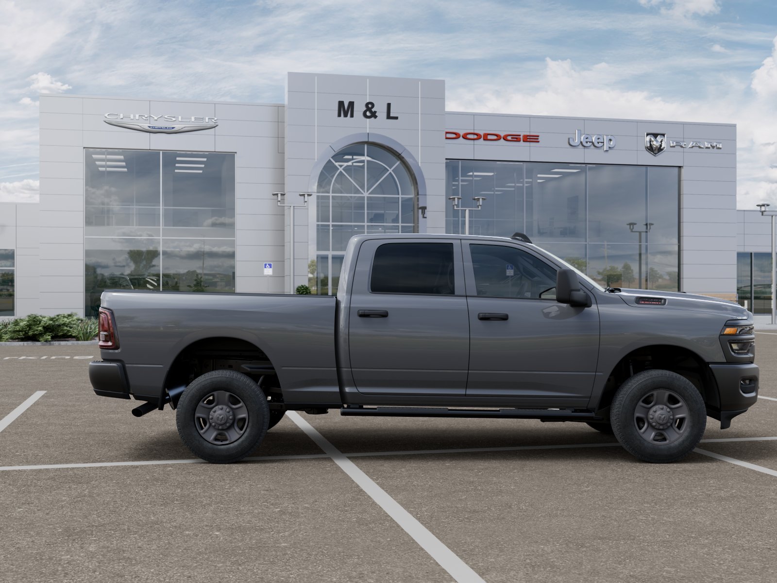 New 2026 Ceramic Gray Clear-Coat Exterior Paint RAM Tradesman Crew Cab 4x4 6