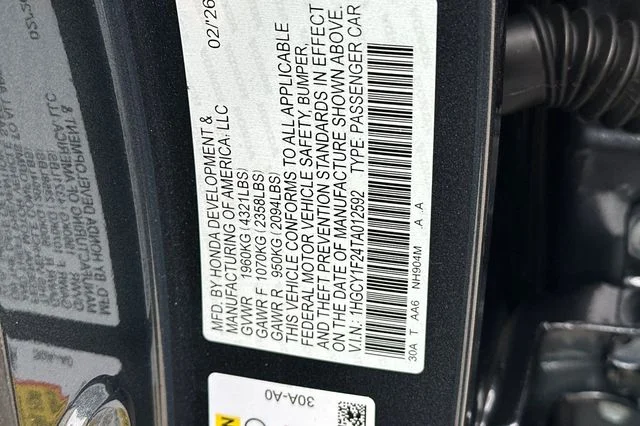 New 2026 Meteorite Gray Metallic Honda LX image 33