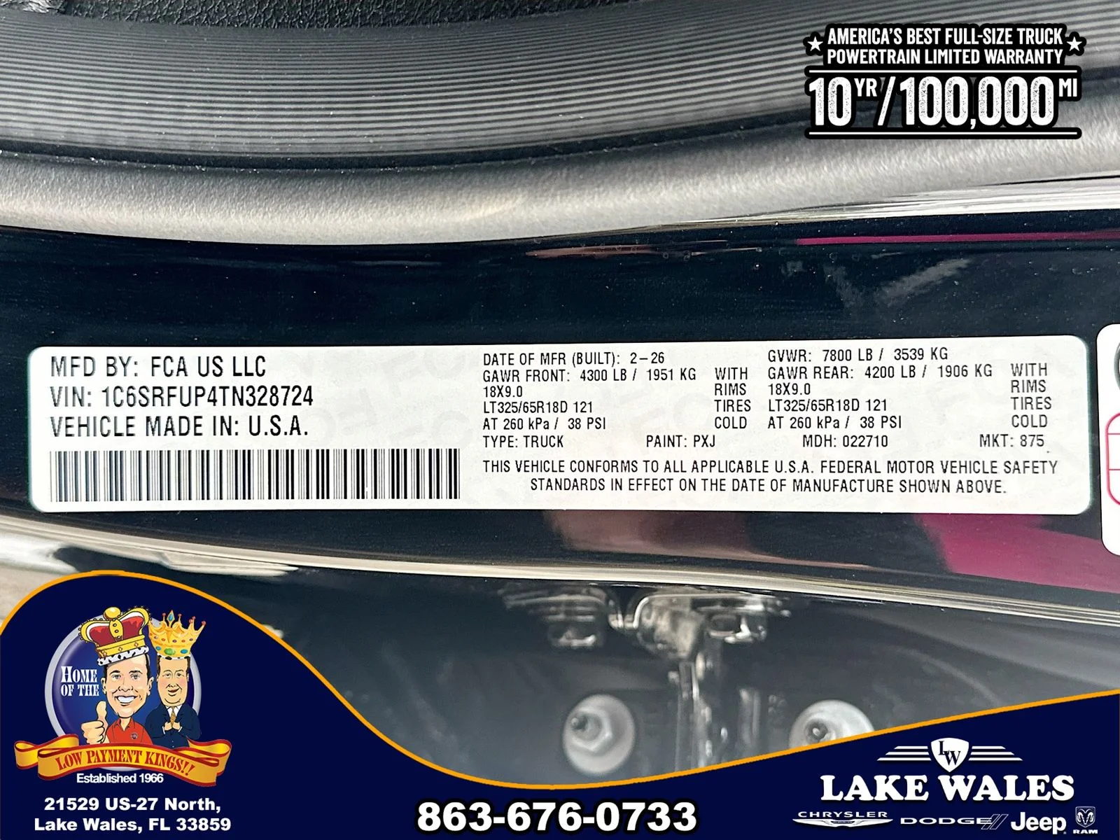 New 2026 Diamond Black Crystal Pearl-Coat Exterior Paint RAM  image 31