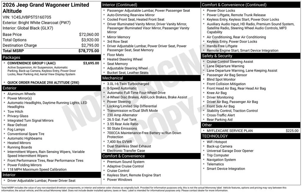 New 2026 Bright White Clear-Coat Exterior Paint Jeep Limited image 44