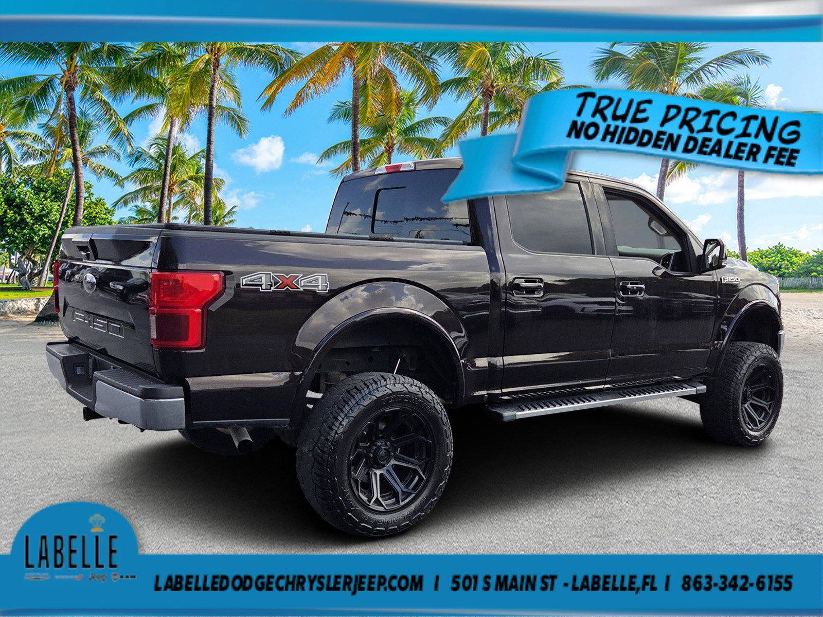Certified Used 2020 Agate Black Metallic Ford V8 FFV Crew Cab Lariat image 5