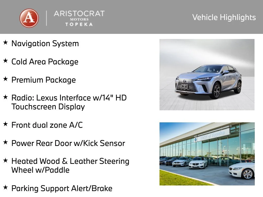 Used 2023 Lexus RX 350 with VIN 2T2BAMCAXPC031379 for sale in Kansas City