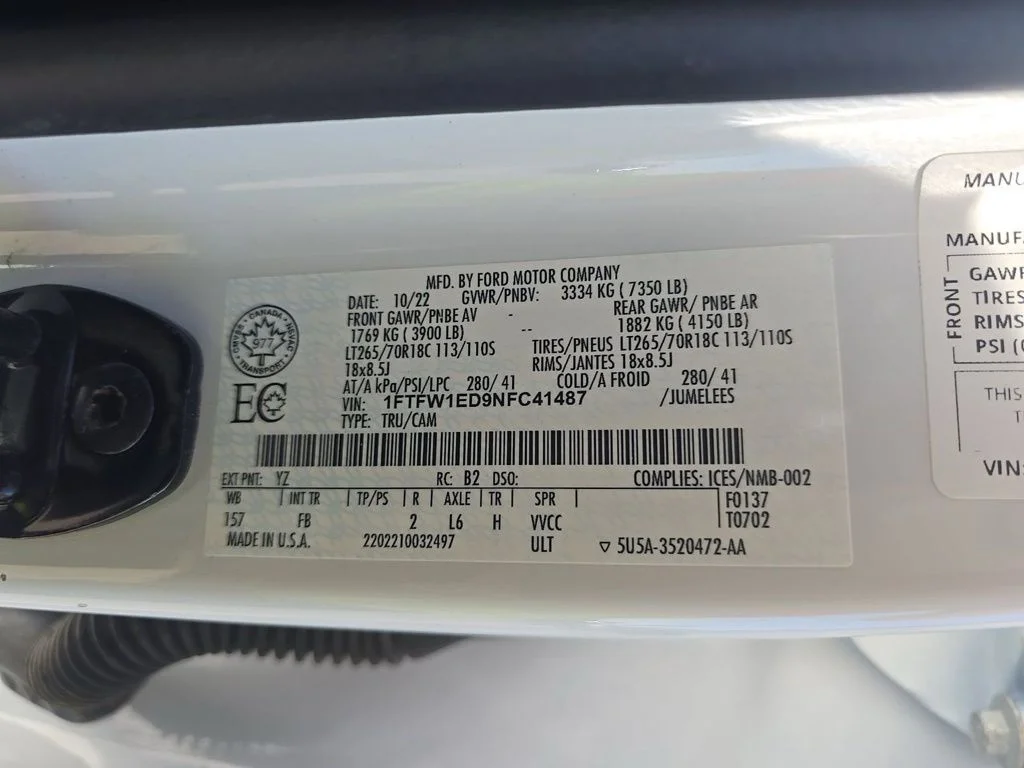 Used 2022 Oxford White Ford  image 7