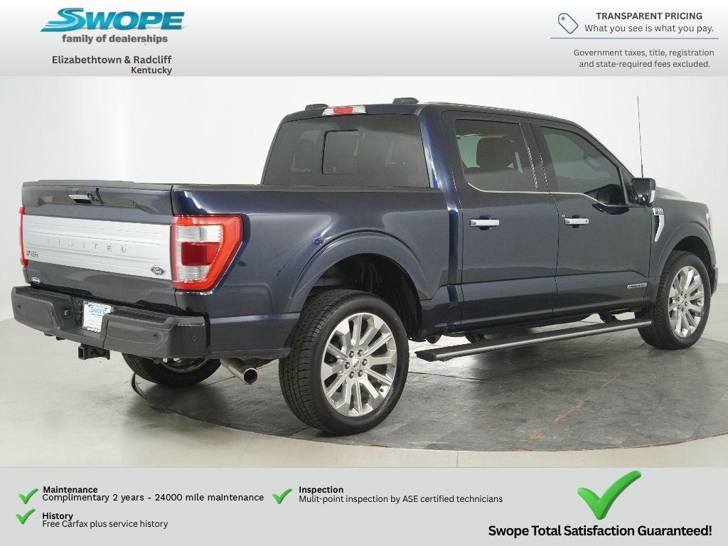 Used 2023 Antimatter Blue Metallic Ford Limited image 4
