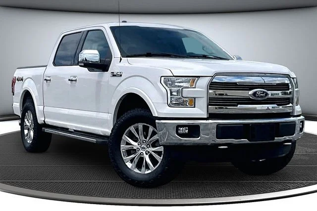 Used 2015 White Platinum Tri-Coat Metallic Ford Lariat image 3
