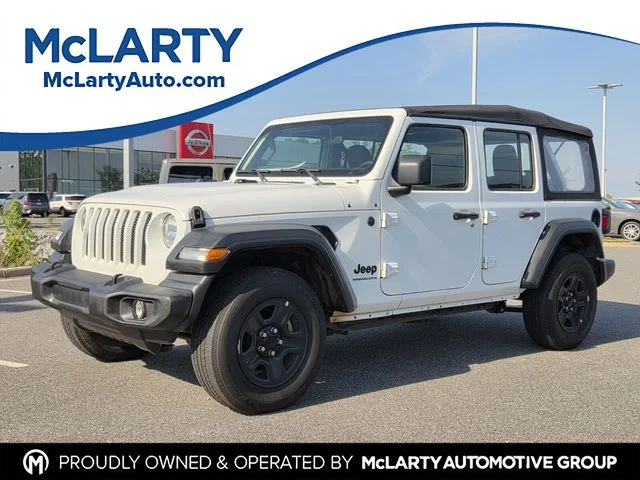 Used 2023 White Jeep Unlimited Sport image 1