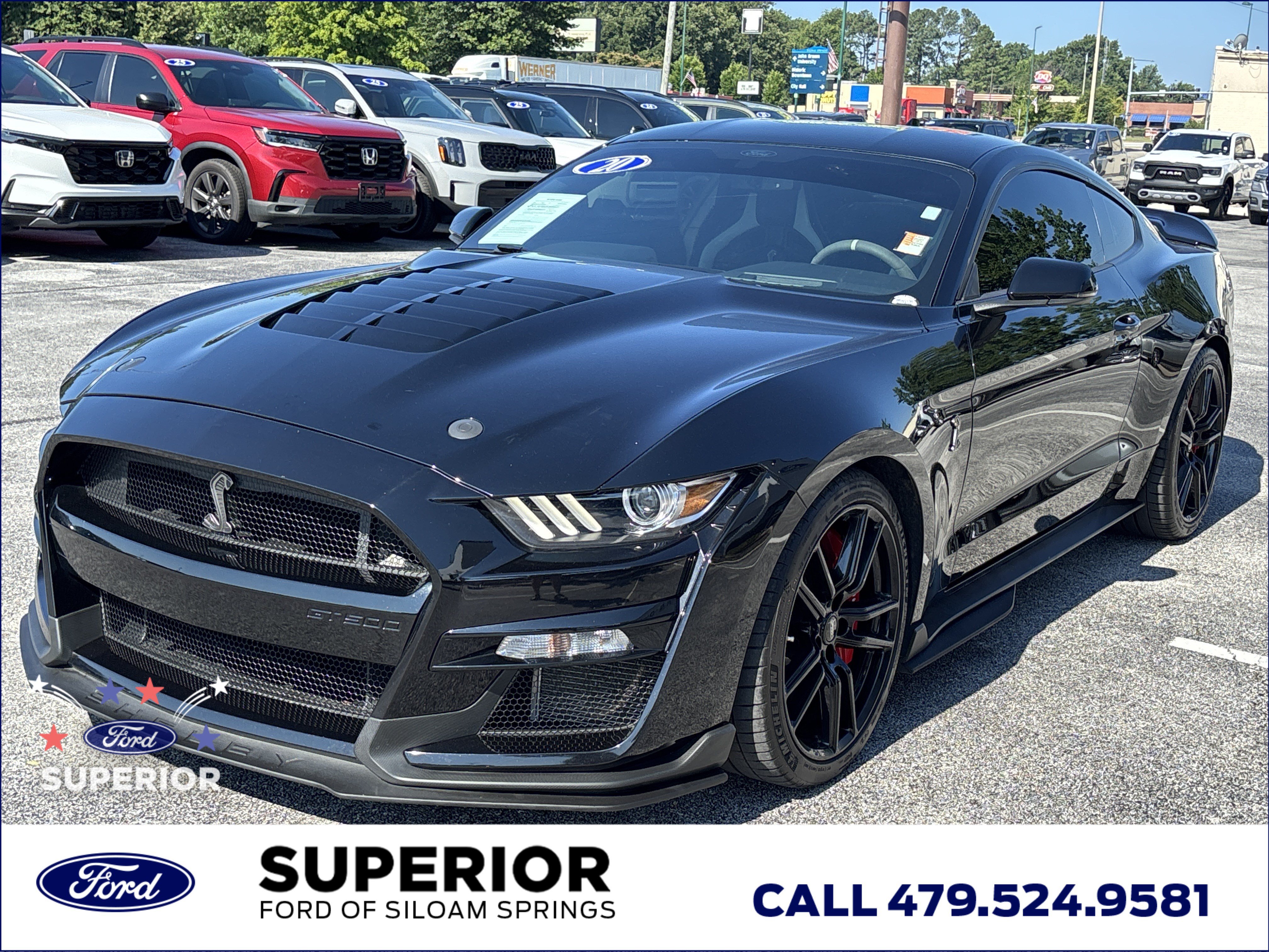 Used 2020 Shadow Black Ford Shelby GT500 Fastback image 9