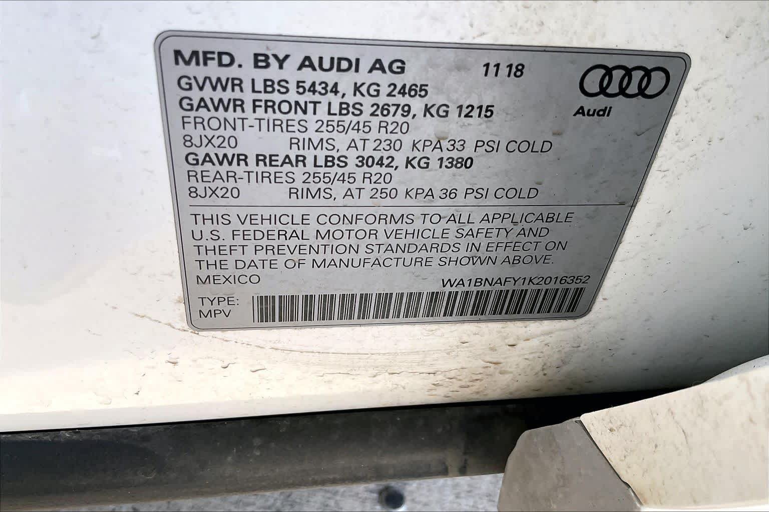 Used 2019 Ibis White Audi Premium Plus image 35