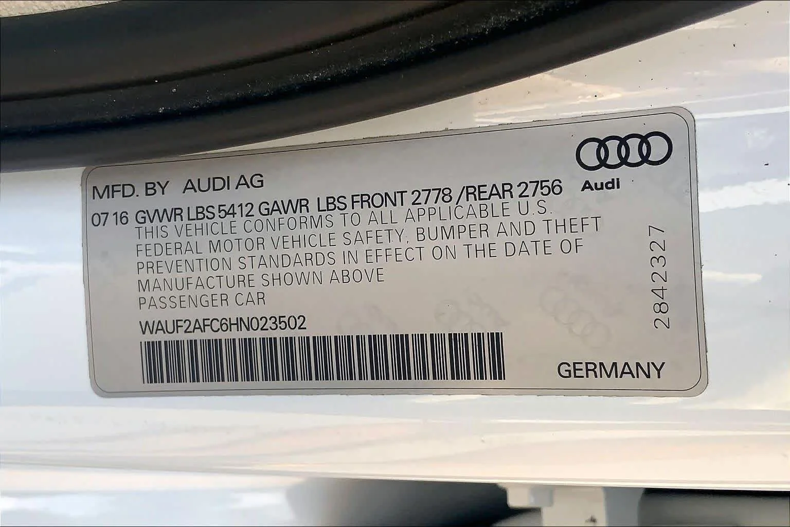 Certified Used 2017 Glacier White Metallic Audi Premium Plus image 34