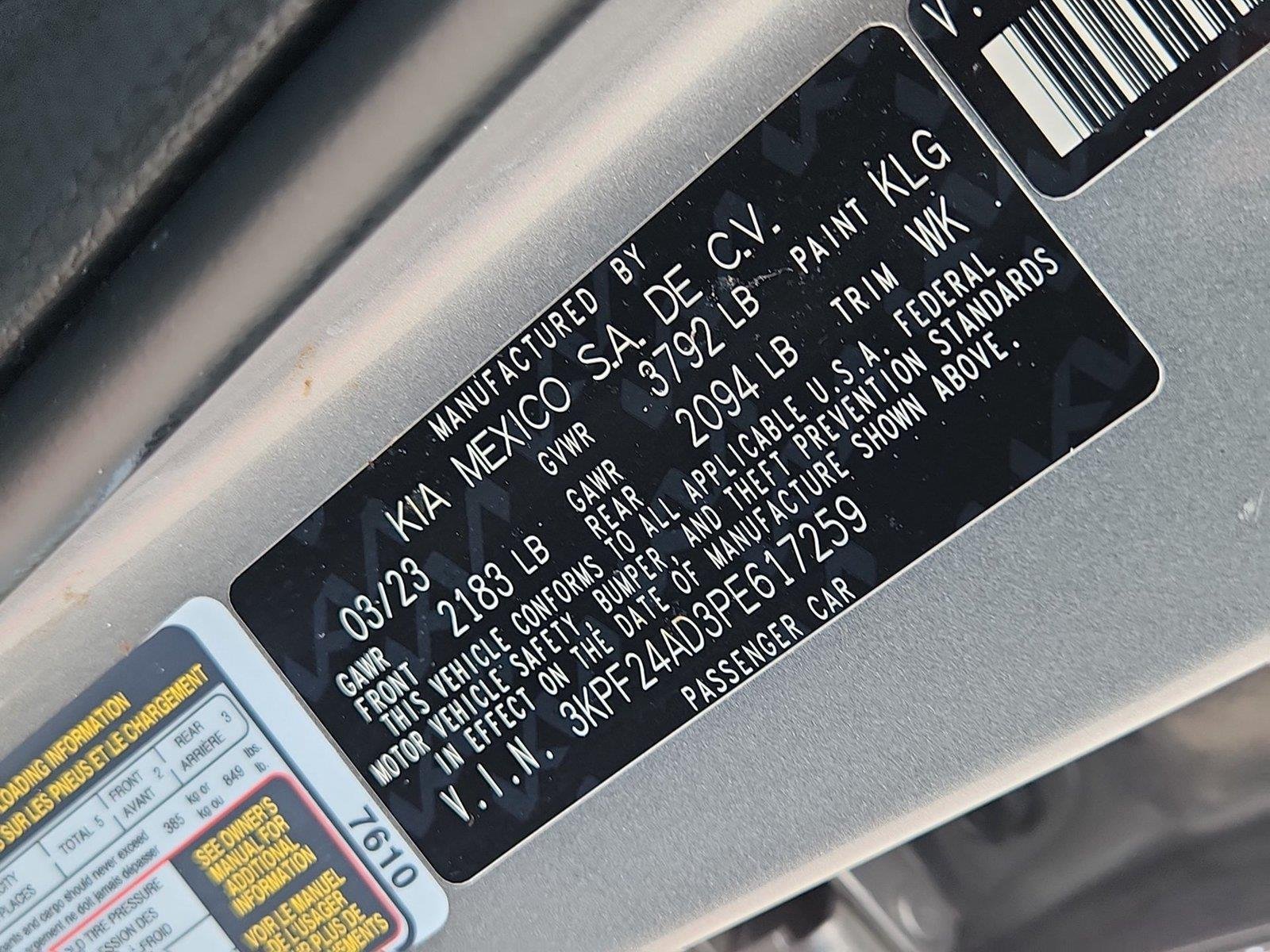 2023 Kia Forte LXS Gray at Mac Haik CDJR North Houston