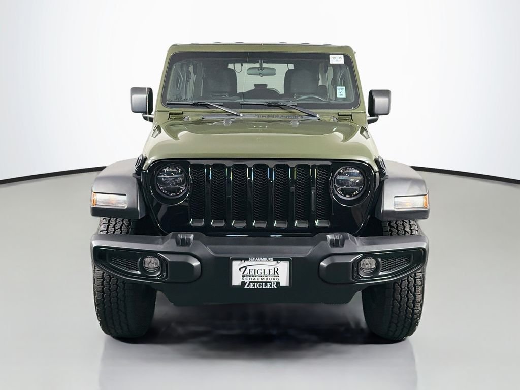 Used 2021 Green Jeep Unlimited Willys image 2