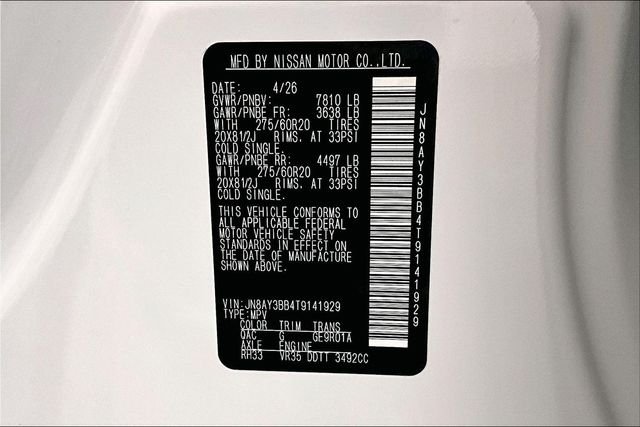 New 2026 Aspen White Tricoat Nissan SL image 41