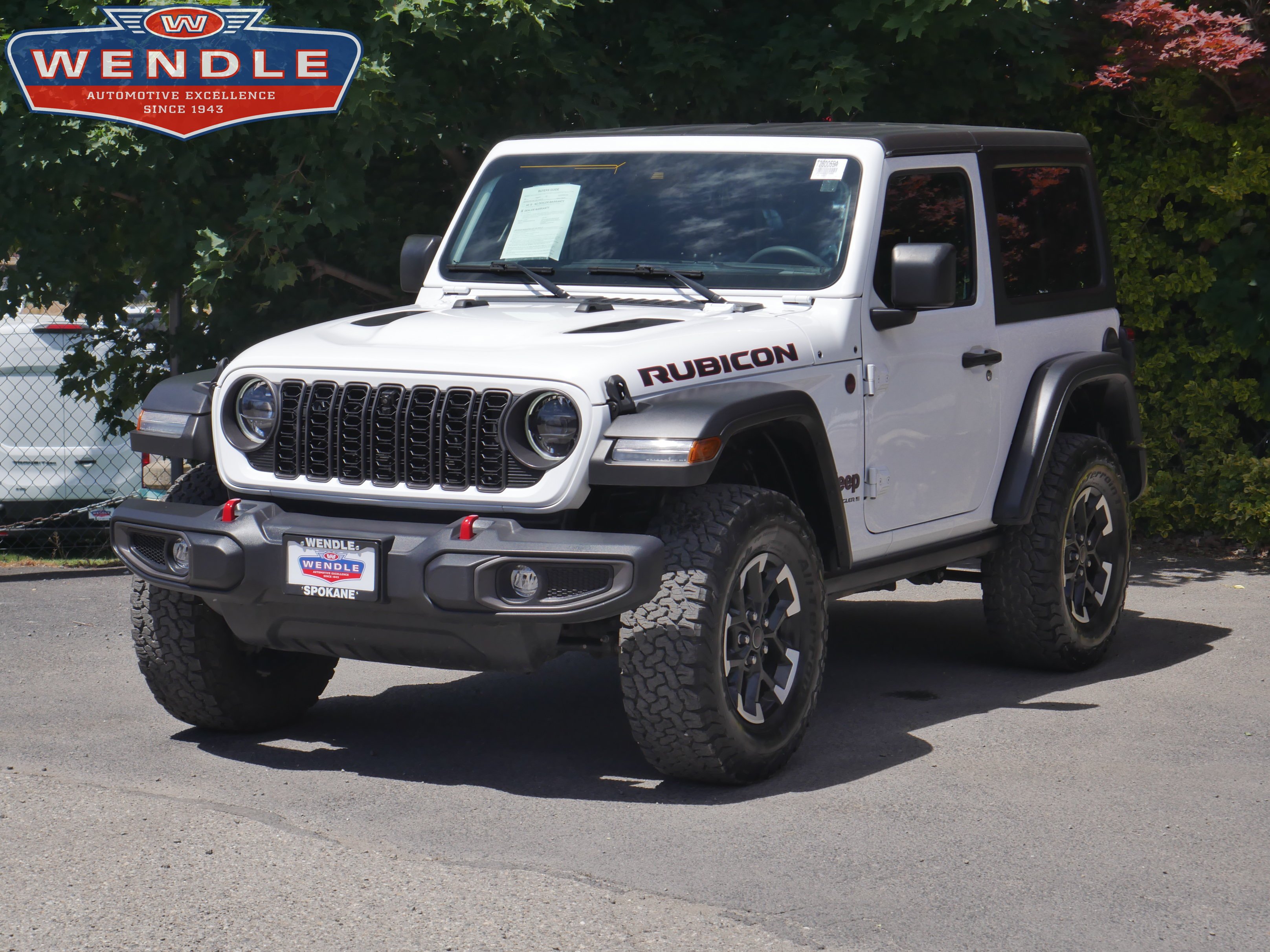 Certified Used 2024 Bright White Clearcoat Jeep Rubicon image 1