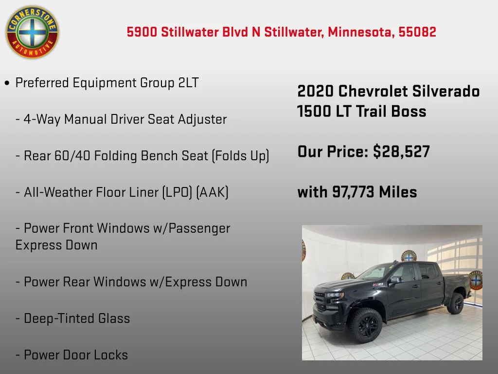 Used 2020 Black Chevrolet LT Trail Boss image 5
