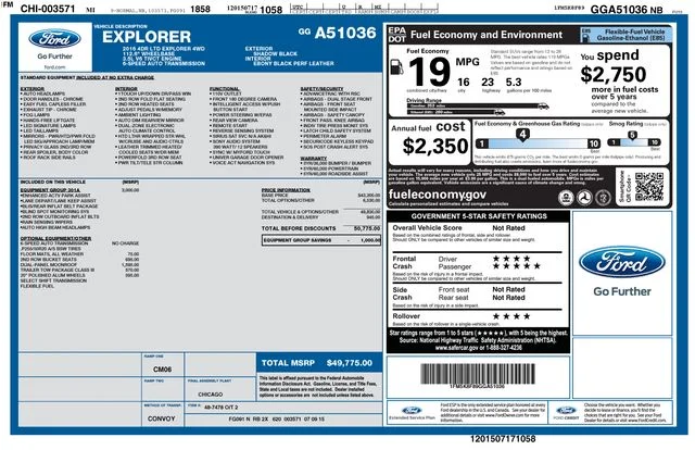 Used 2016 Black Ford Limited image 13
