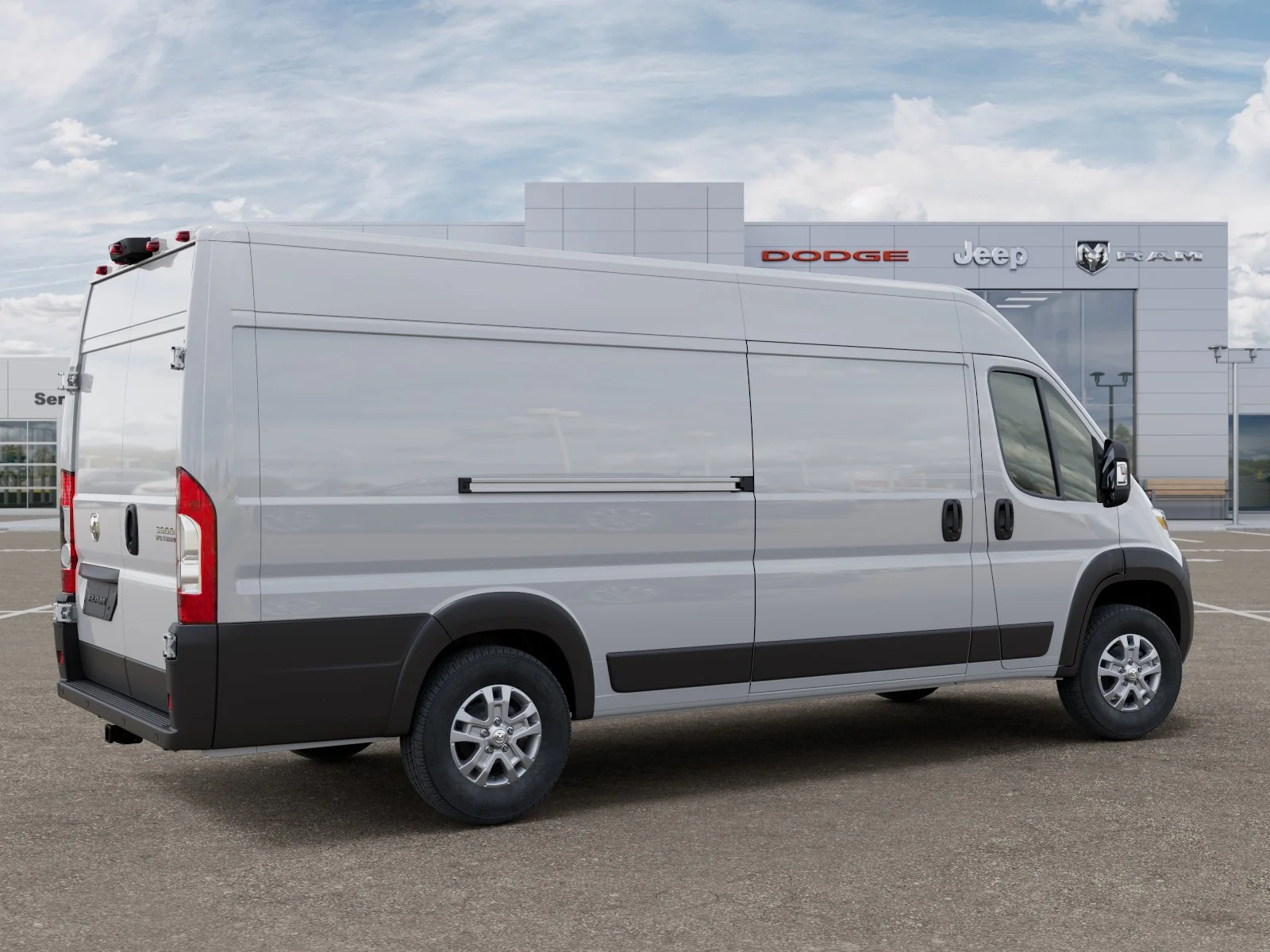 New 2025 Bright White Clearcoat RAM High Roof image 36