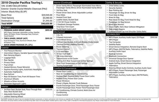 Used 2018 Gray Chrysler Touring L image 11