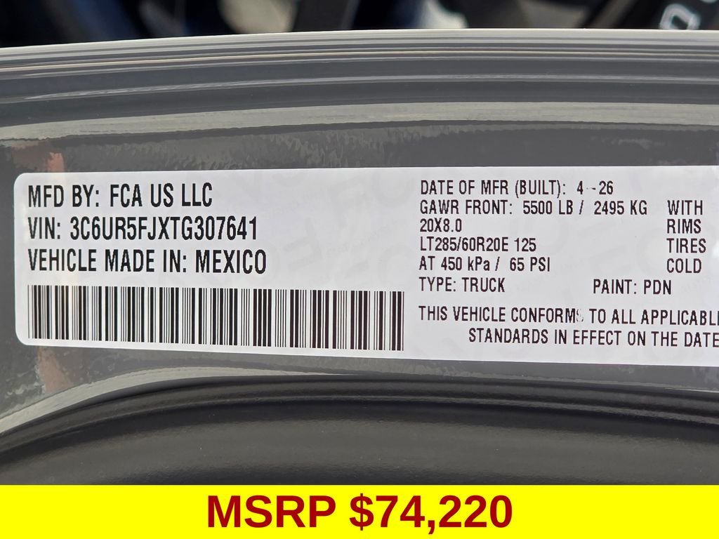 New 2026 Ceramic Gray Clear-Coat Exterior Paint RAM Laramie image 42