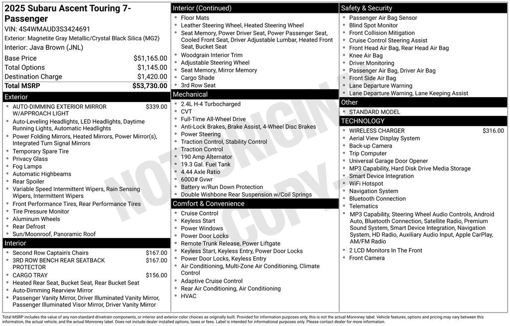 Used 2025 Gray Subaru Touring image 29