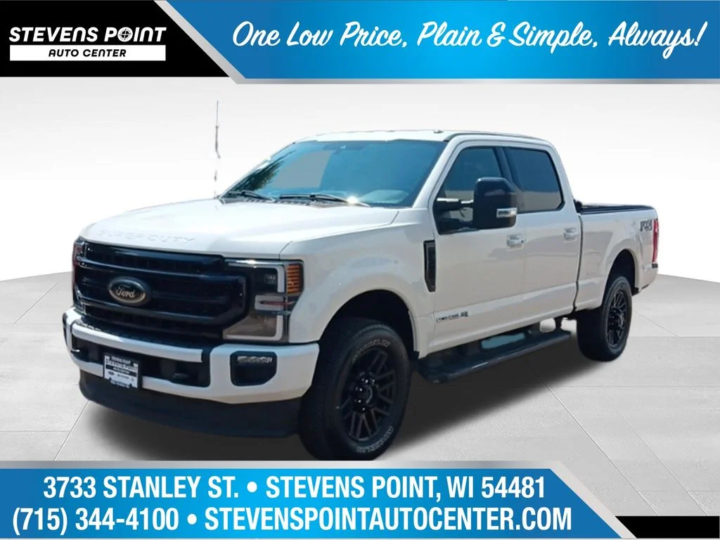 Used 2022 Star White Metallic Tri-Coat Ford Lariat image 1