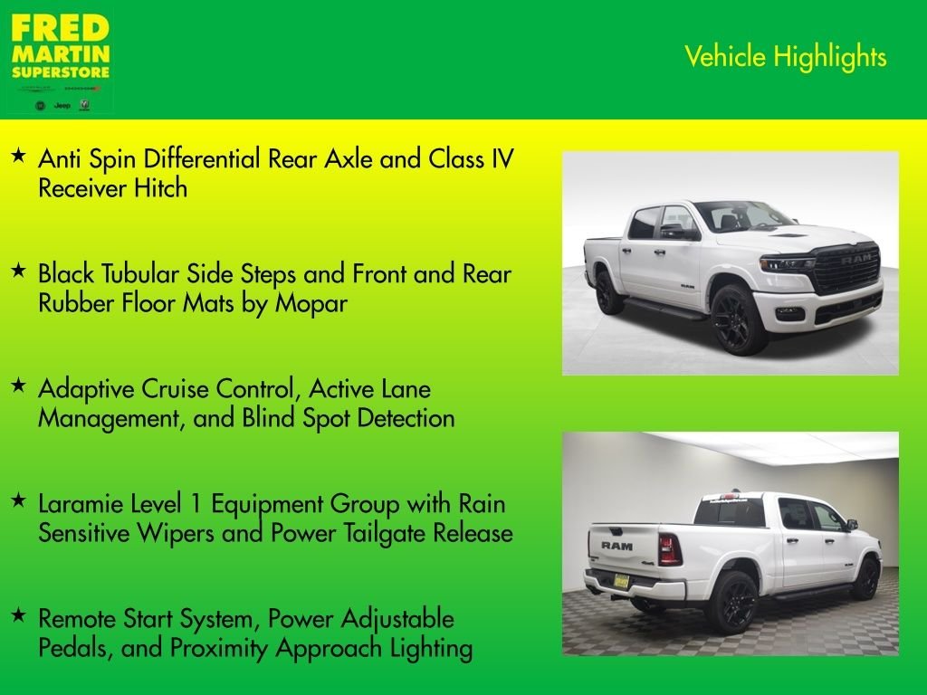 New 2026 Bright White Clear-Coat Exterior Paint RAM Laramie image 14