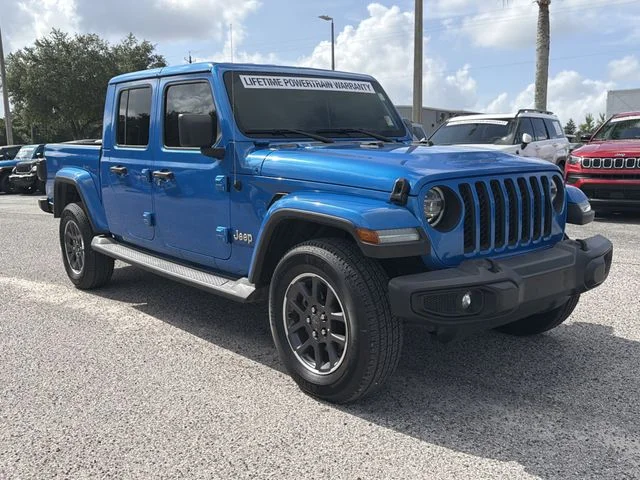 Used 2021 Blue Jeep Overland image 2