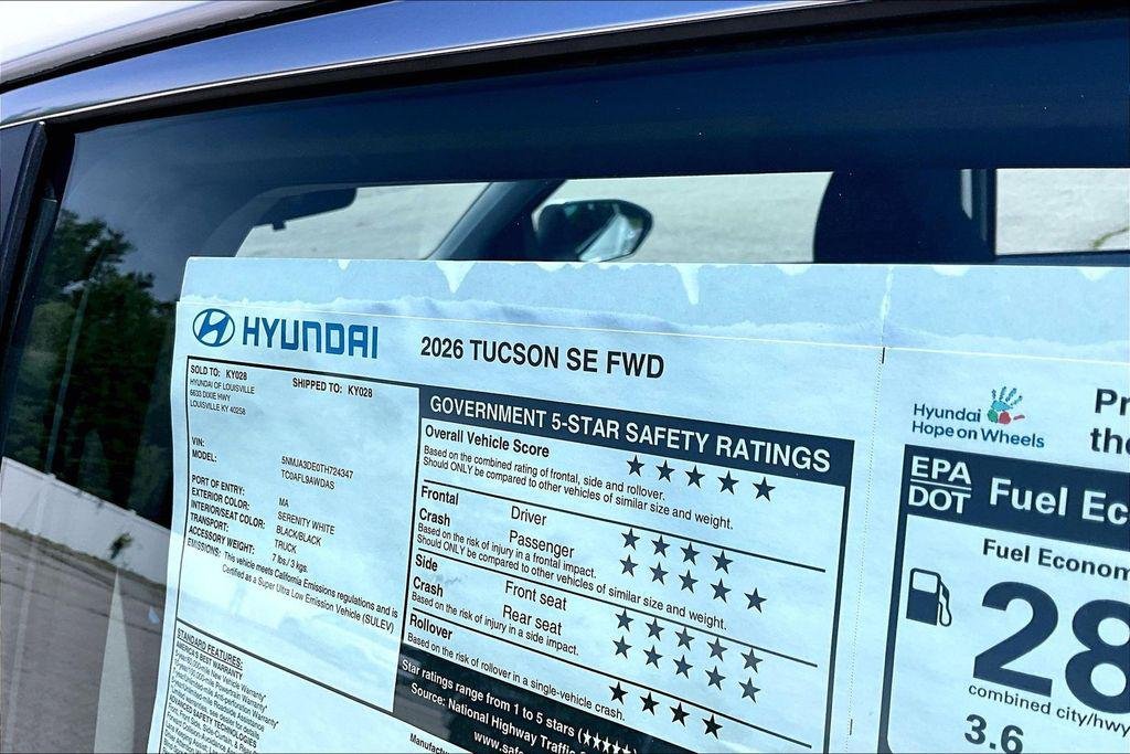 New 2026 White Pearl Hyundai SE image 14