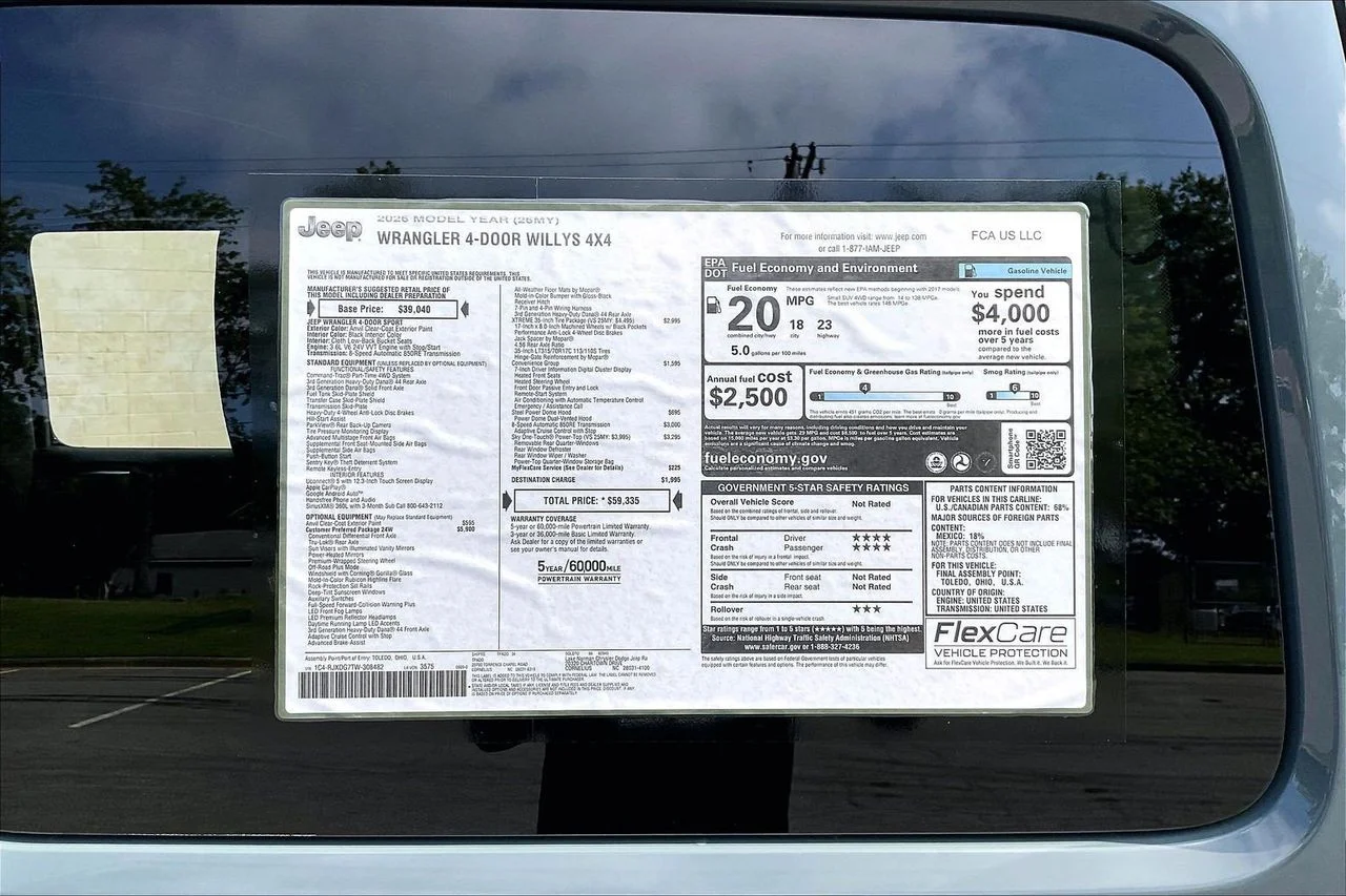 New 2026 Anvil Clearcoat Jeep Willys image 34