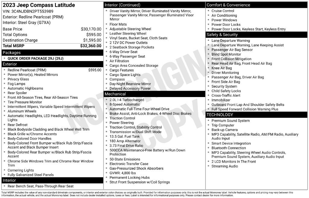 Used 2023 Red Line Jeep Latitude image 2