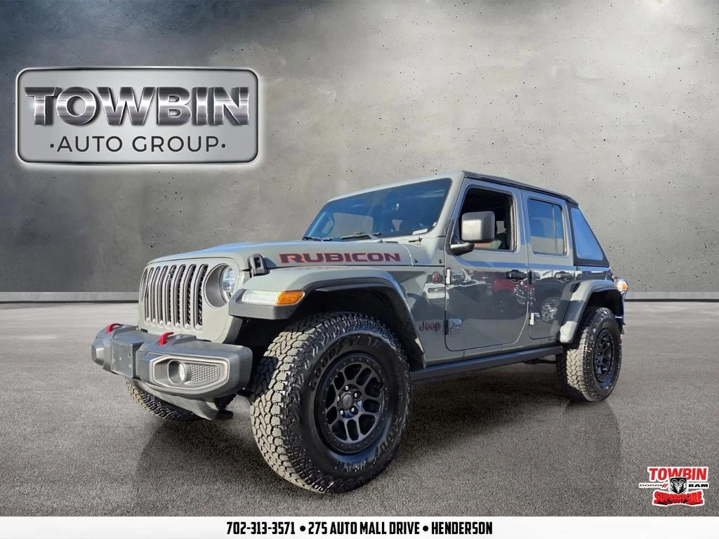 Used 2021 Gray Jeep Unlimited Rubicon image 1