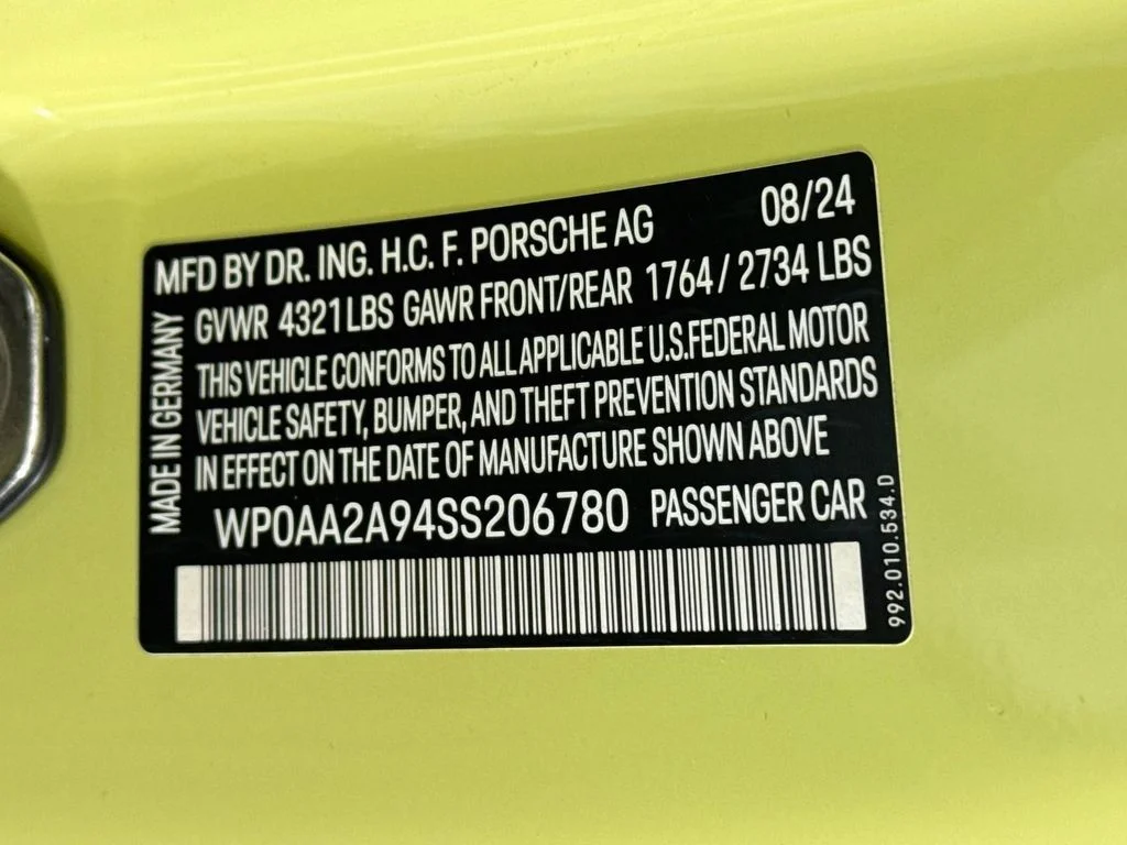 Certified Used 2025 Cartagena Yellow Metallic Porsche  image 30