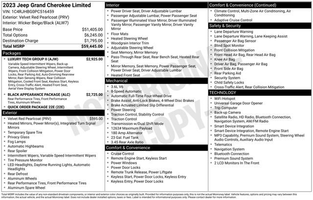 Used 2023 Red Jeep Limited image 28