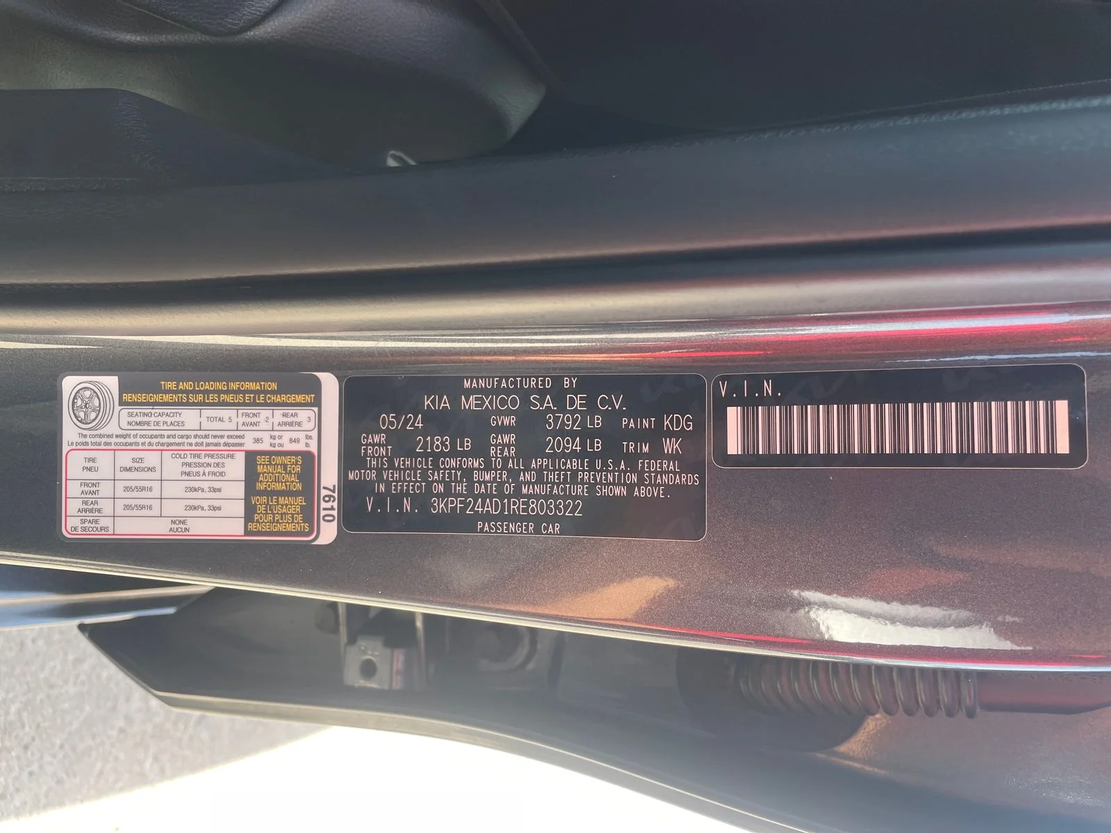 Used 2024 Gray Kia LXS image 30
