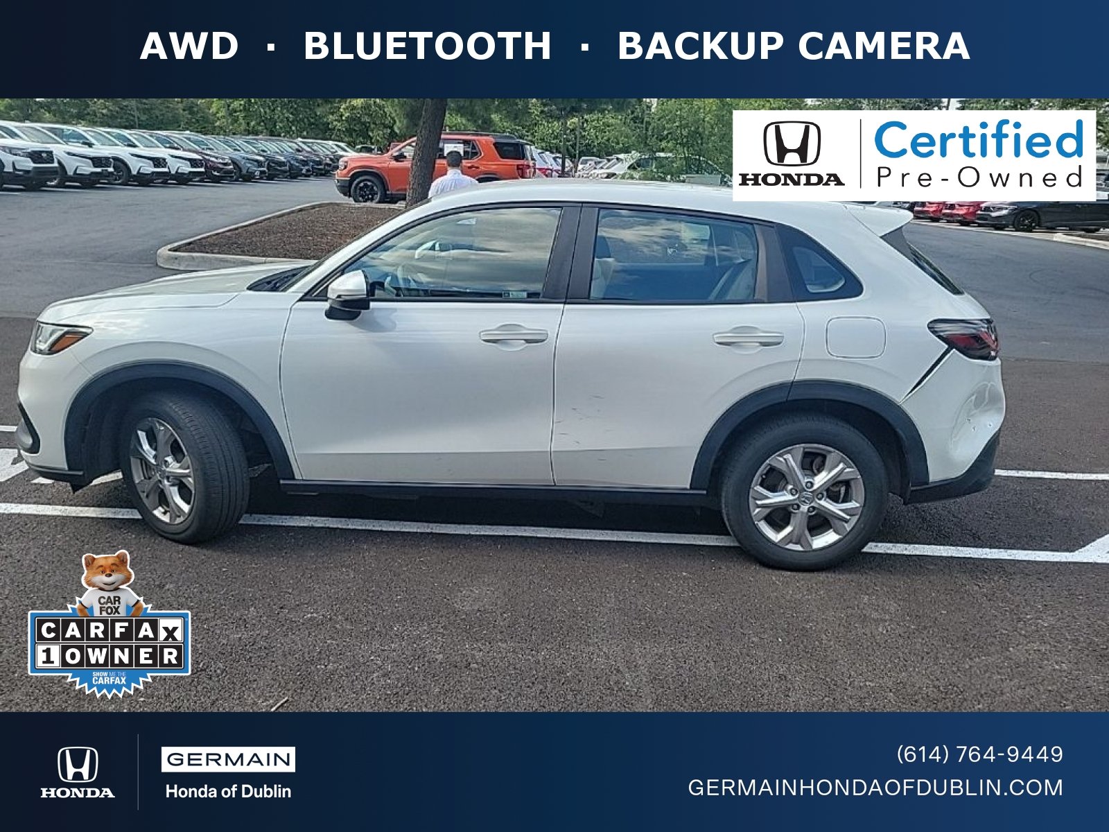 Certified Used 2023 Platinum White Pearl Honda LX image 1