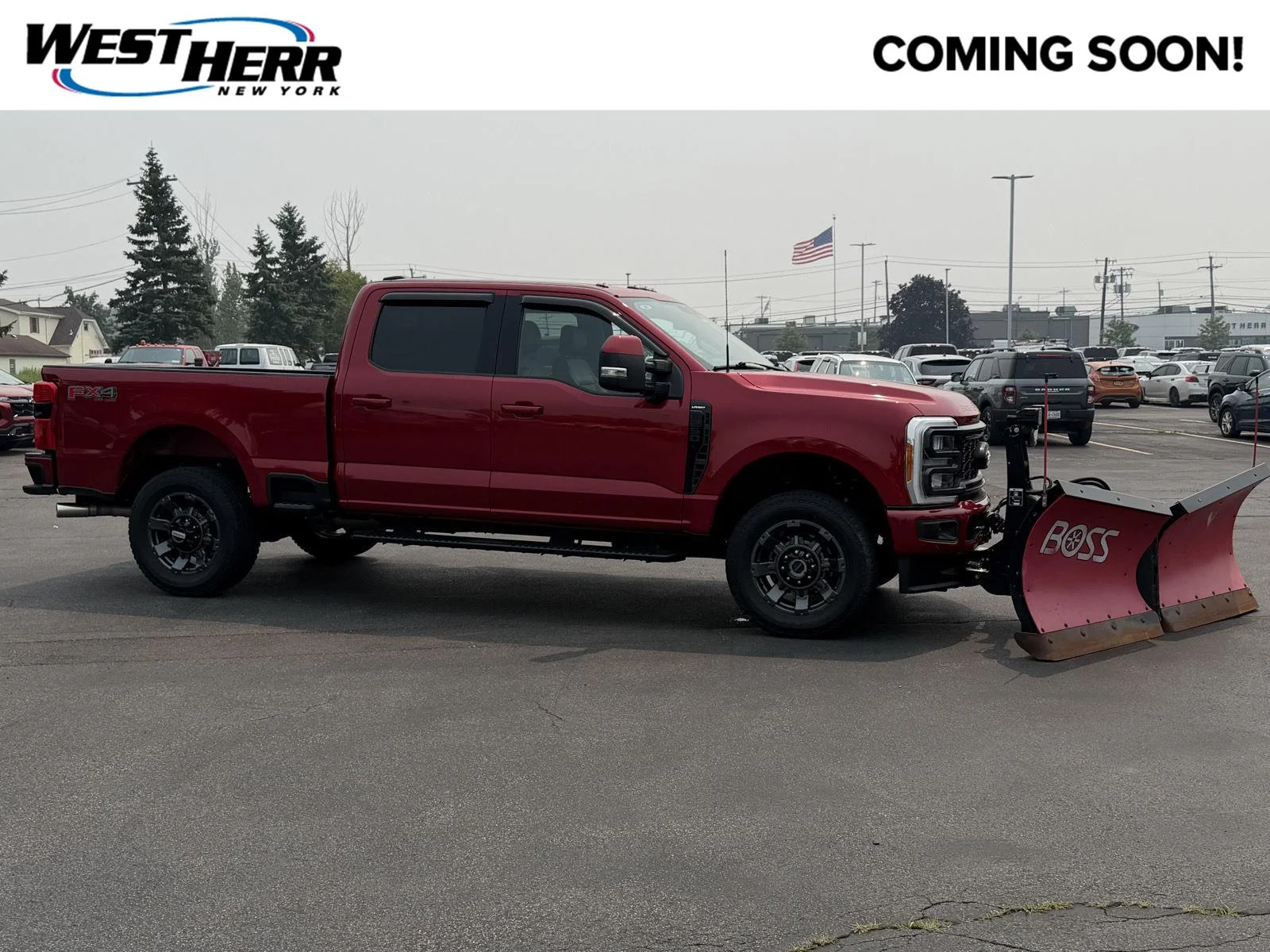 Used 2023 Rapid Red Metallic Tinted Clearcoat Ford Lariat image 1