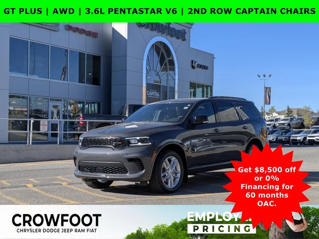 2026 Dodge Durango GT Plus - - AWD - 7 Passenger - Heated/Ventilated Seats & More!