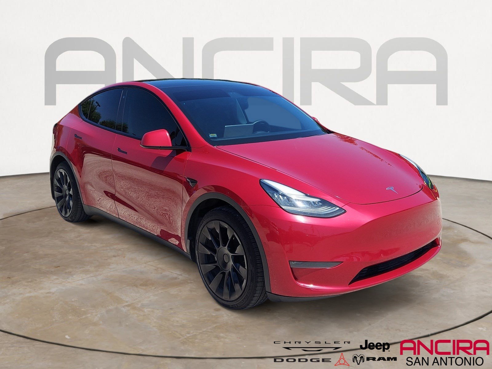 Used 2020 Red Multi-Coat Tesla Long Range image 1