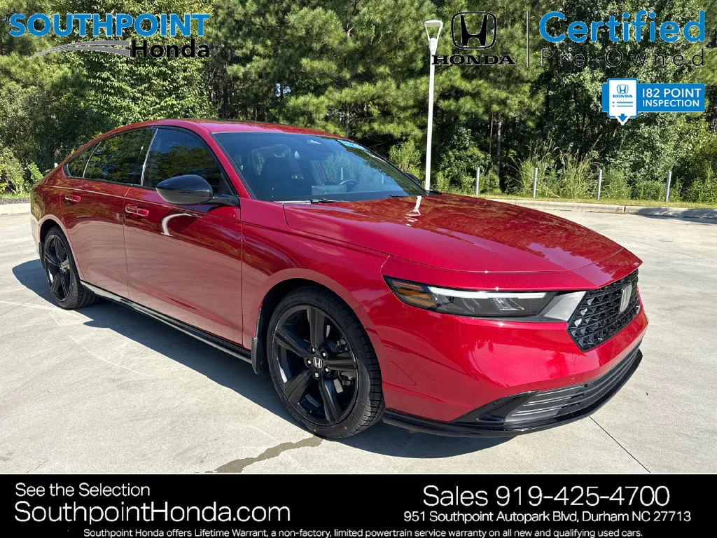 Certified Used 2024 Radiant Red Metallic Honda HYBRID SPORT-L image 1