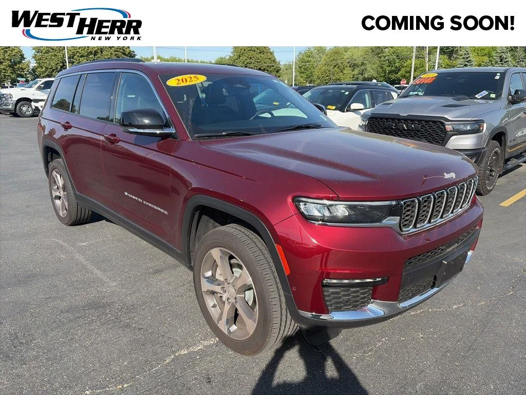 Used 2025 Velvet Red Pearlcoat Jeep Limited image 1