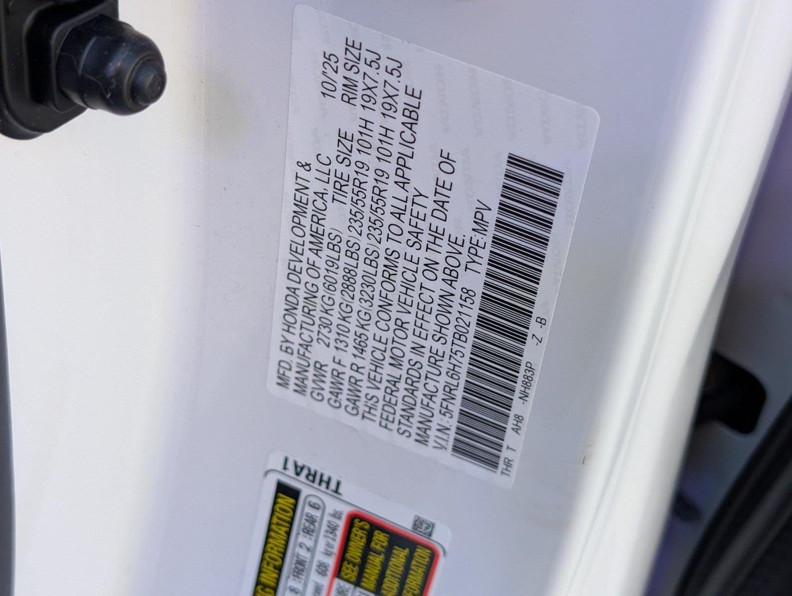 Used 2026 Platinum White Pearl Honda Sport-L image 15