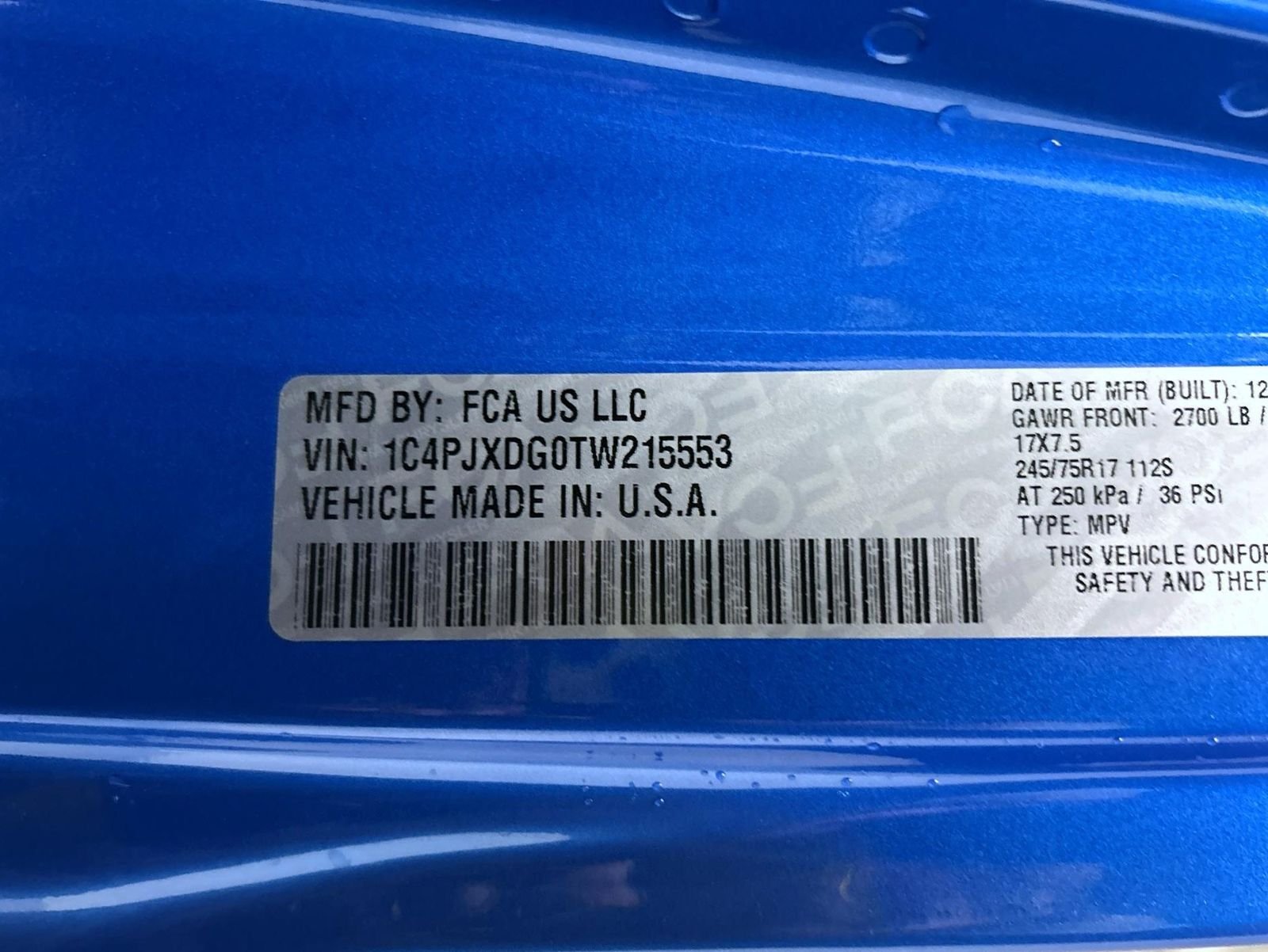 New 2026 Hydro Blue Pearl-Coat Exterior Paint Jeep Sport S image 25